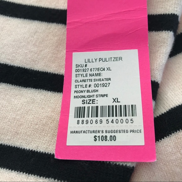NWT LILLY PULITZER off-the-shoulder Clarette sweater XL - Picture 2 of 14